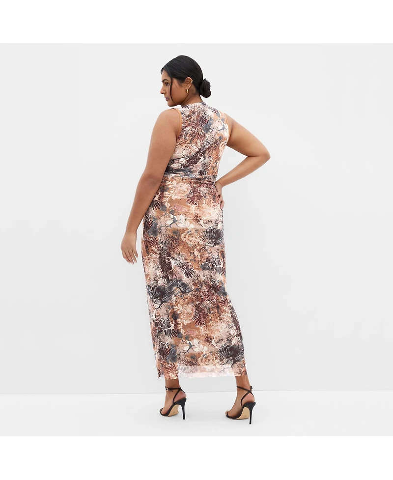 City Chic Women's Georgina Animal Print Dress