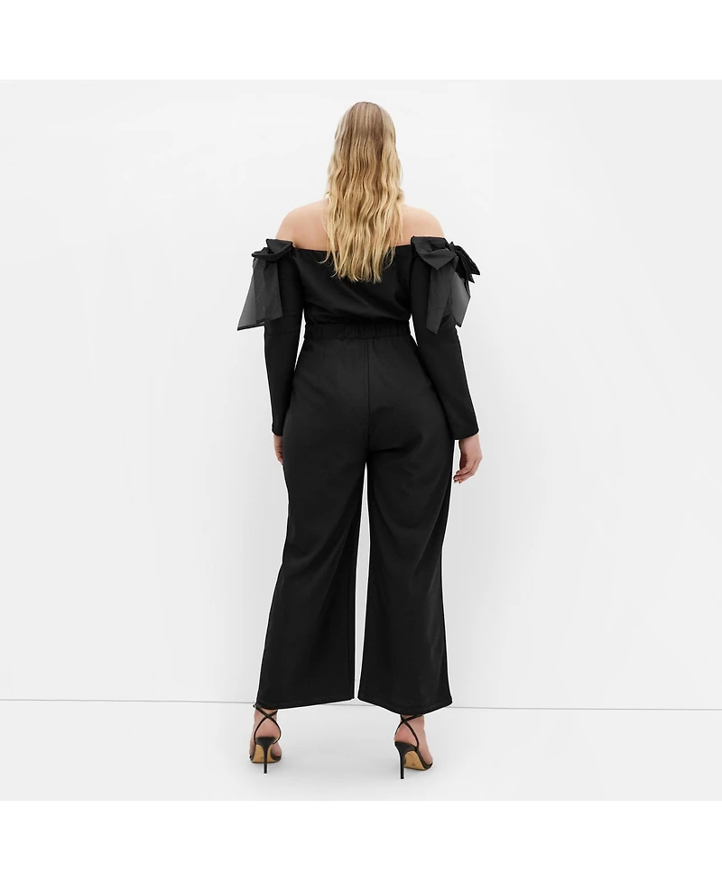 City Chic Women's Stacie Off Shoulder Jumpsuit