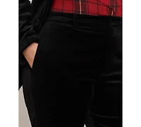Lauren Ralph Plus Stretch Velvet Cropped Pant