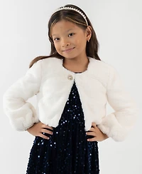 Rare Editions Girls 2T-6X Embellished Long Sleeve Jacket