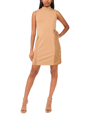 Msk Women's Mock Neck Sleeveless Dress