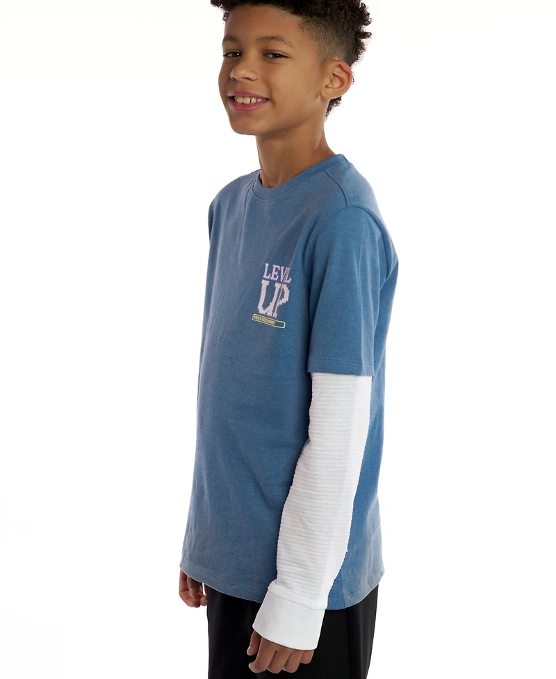 Sovereign Code Boys 5-20 Harper Twofer Crewneck Layered T-Shirt