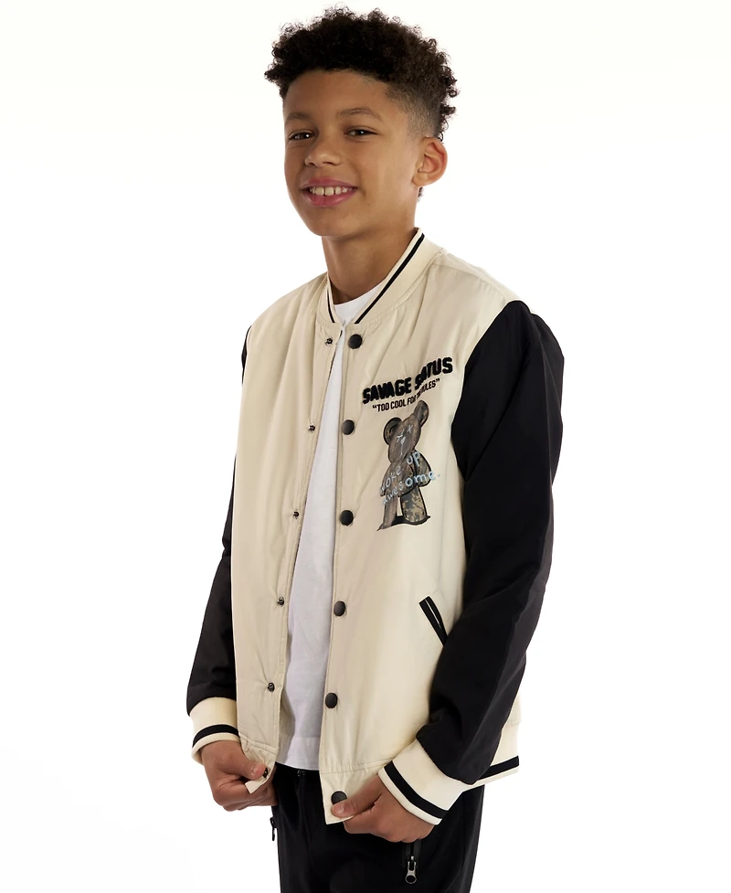 Sovereign Code Boys 5-20 Astro Varsity Long Sleeves Bomber Jacket