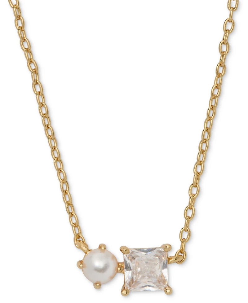 kate spade new york Cubic Zirconia and Imitation Pearl Dear Bestie Pendant Necklace