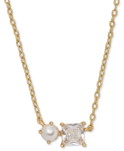 kate spade new york Cubic Zirconia and Imitation Pearl Dear Bestie Pendant Necklace