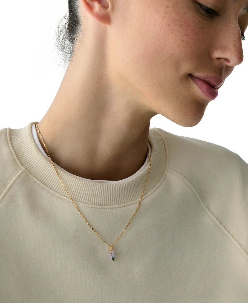 kate spade new york Cubic Zirconia and Resin Appreciate You Pendant Necklace