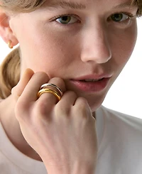 kate spade new york Two-Tone Interlock Ring