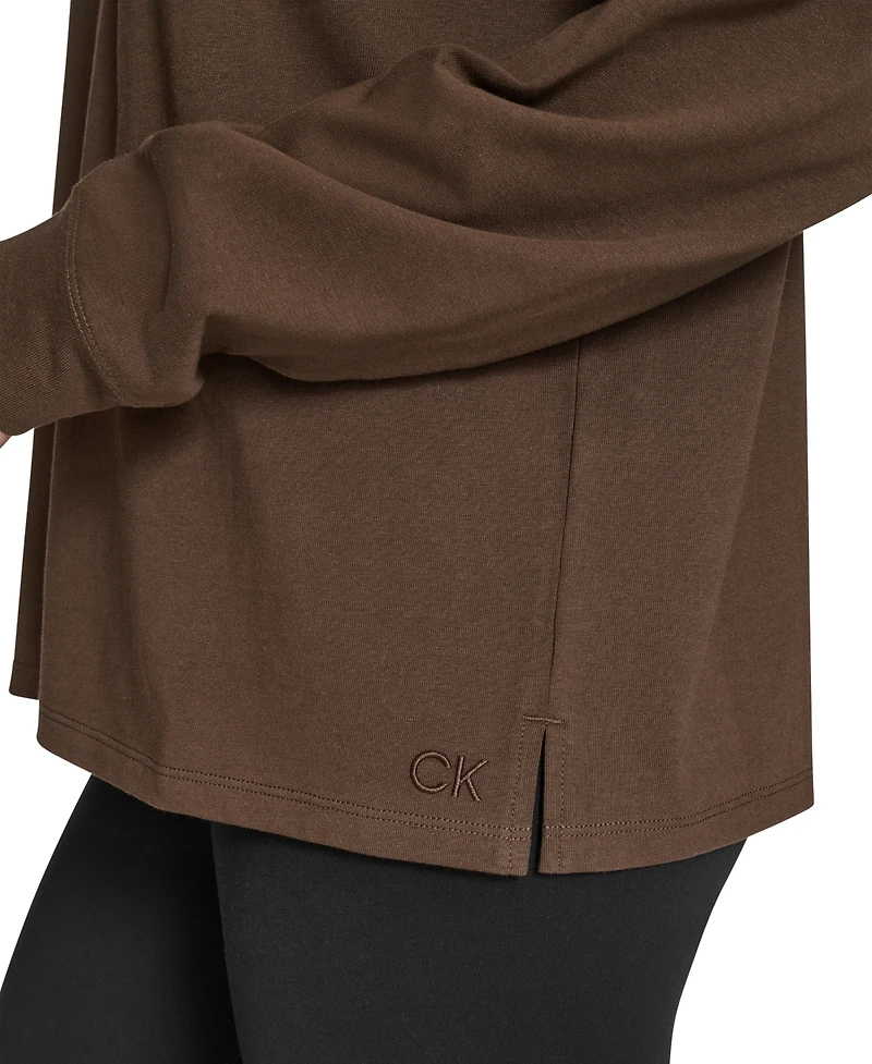 Calvin Klein Performance Women's Long-Sleeve Crewneck T-Shirt