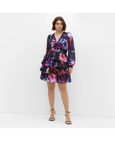 City Chic Women's Kailey Print Mini Dress
