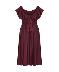 City Chic Women's Alisia Tie-Back Midi Dress