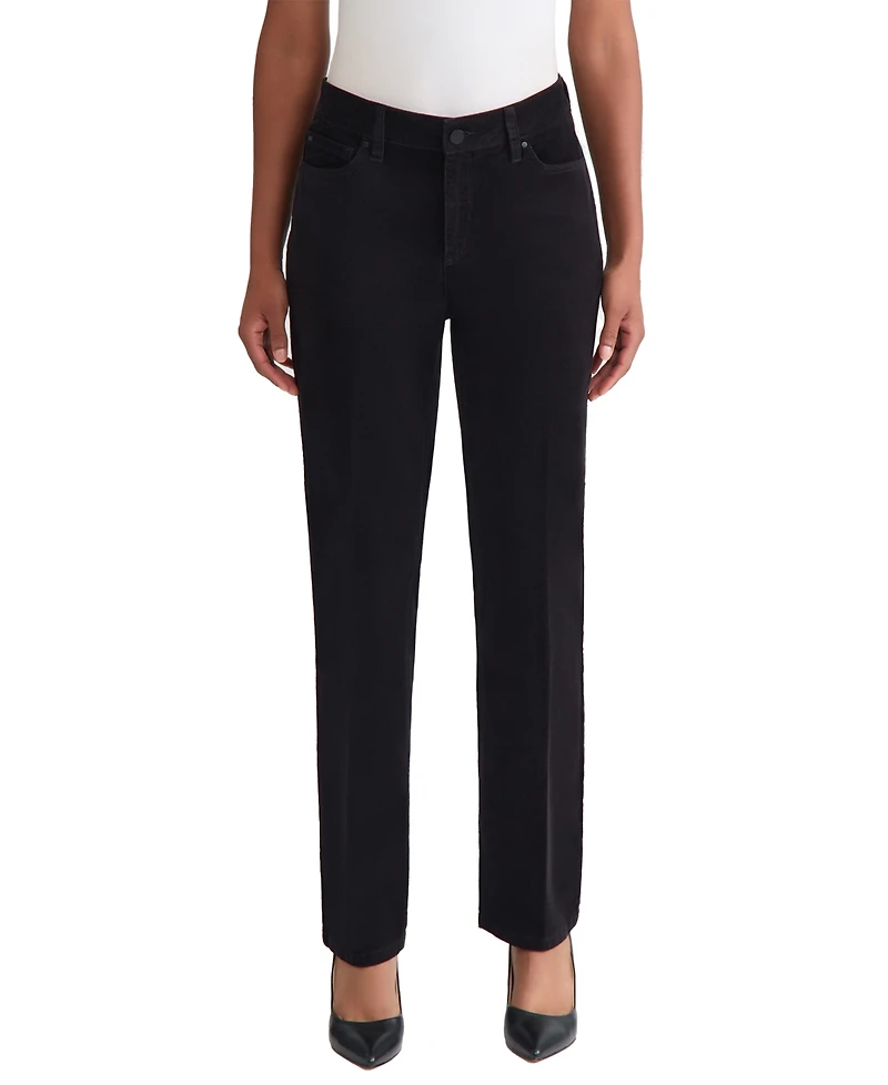 Jones New York Women's Fly Front Lexington Straight Jeans