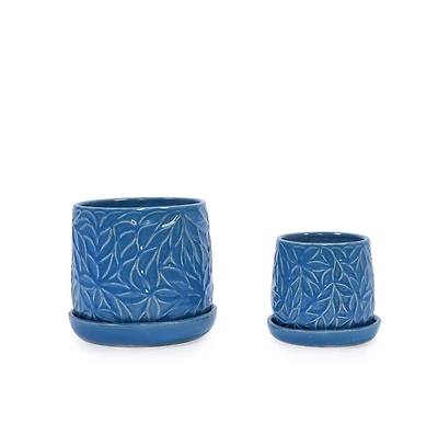Chic Crate Set of 2 Modern Ceramic Planter Pots