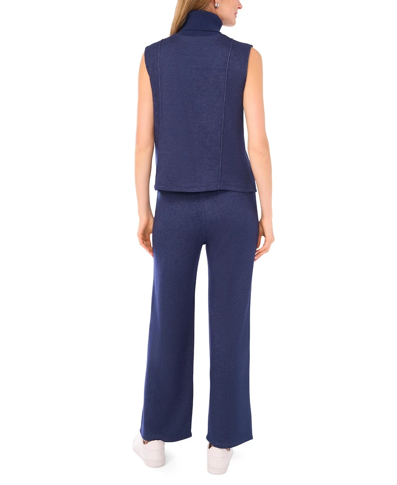 Vince Camuto Women's Knit Turtleneck Sleeveless Sweater