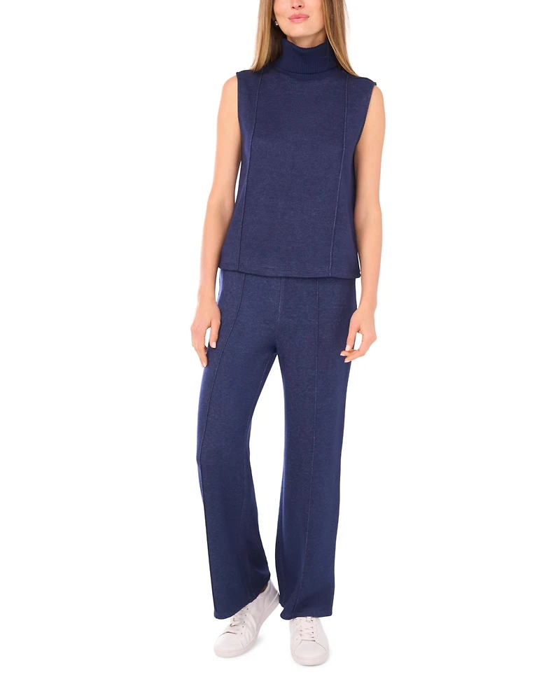 Vince Camuto Women's Knit Turtleneck Sleeveless Sweater
