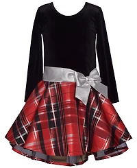 Bonnie Jean Girls 7-16 Long Sleeve Plaid Hipster Dress