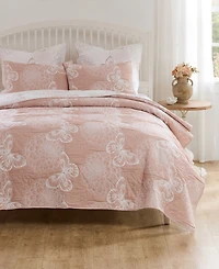 Greenland Home Fashions Mariposa Dahlia Matelasse 2-Pc. Coverlet Set, Twin