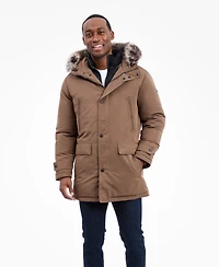 Michael Kors Men's Hooded Bib Snorkel Parka, Created for Macy's