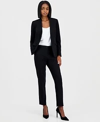 Bar Iii Womens Bi Stretch Collarless Open Front Blazer Scoop Neck Camisole Bi Stretch Straight Leg Dress Pants Macys Exclusive