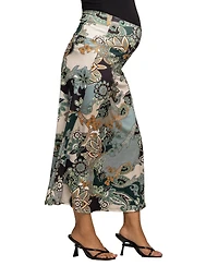 24seven Comfort Apparel Women's Maternity Maxi Skirt
