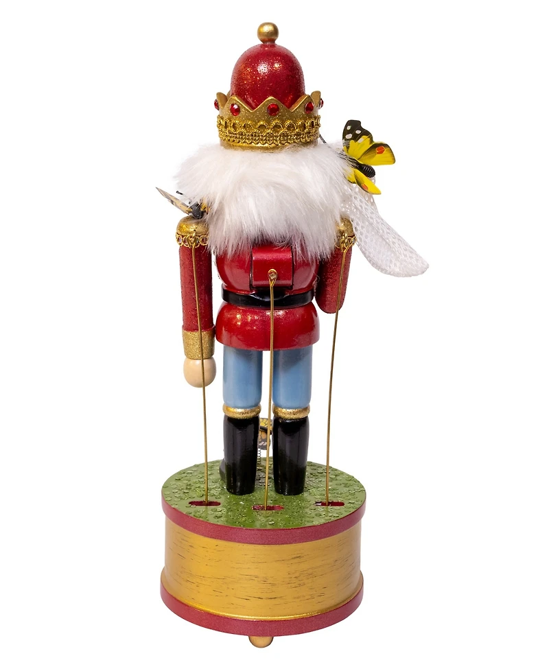 Kurt Adler 12-Inch Wind-Up Musical Butterfly Catcher Nutcracker