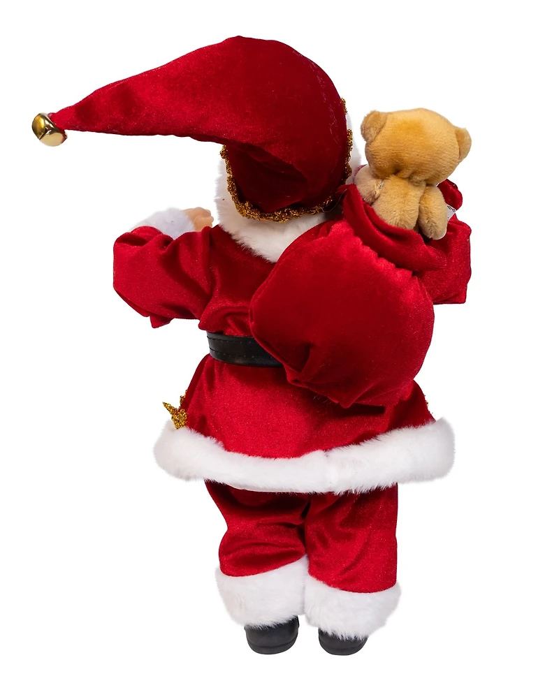 Kurt Adler 12-Inch Standing Christmas Santa with Sack