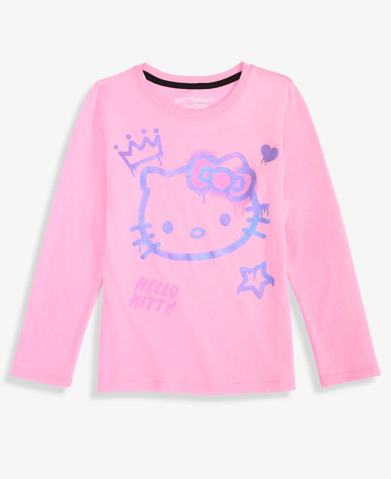 Epic Threads Girls 5-20 Hello Kitty Spray Paint Long-Sleeve T-Shirt, Macy's Exclusive