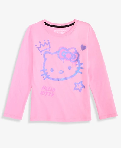 Epic Threads Girls 5-20 Hello Kitty Spray Paint Long-Sleeve T-Shirt, Macy's Exclusive