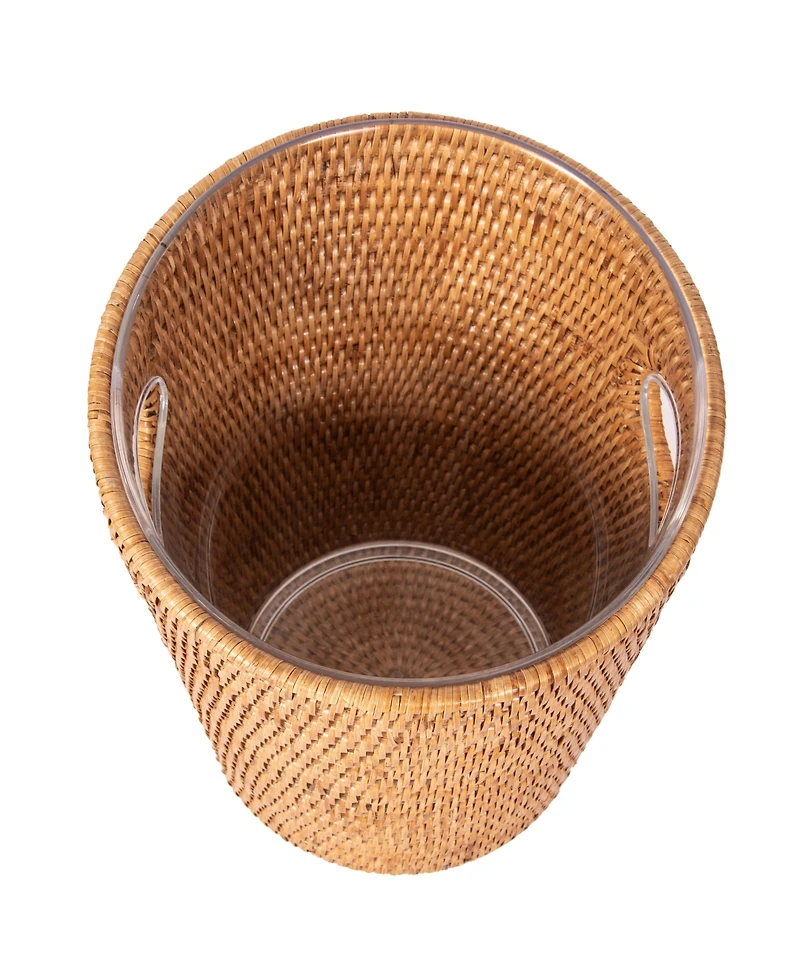 Artifacts Rattan Champagne Bucket with Acrylic Insert