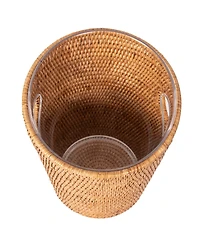 Artifacts Rattan Champagne Bucket with Acrylic Insert