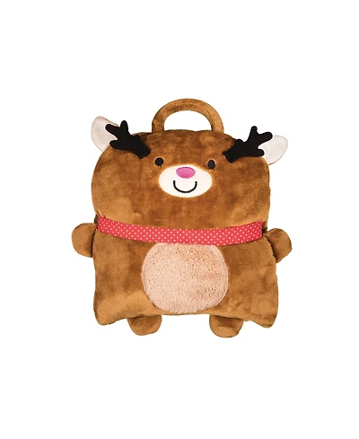 C&F Christmas Reindeer Pillow, 40" x 47" Throw Blanket