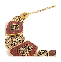 Sohi Women's Gold Plated Statement Necklace