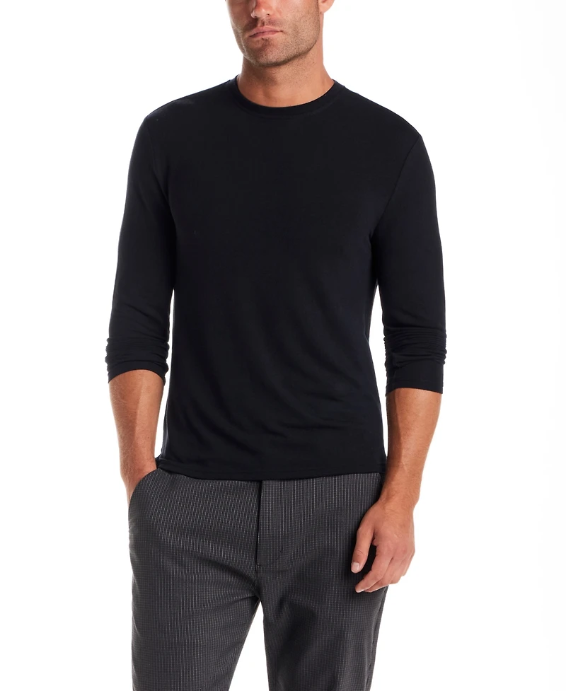 Vintage & Black Men's Long Sleeve Crewneck T-Shirt