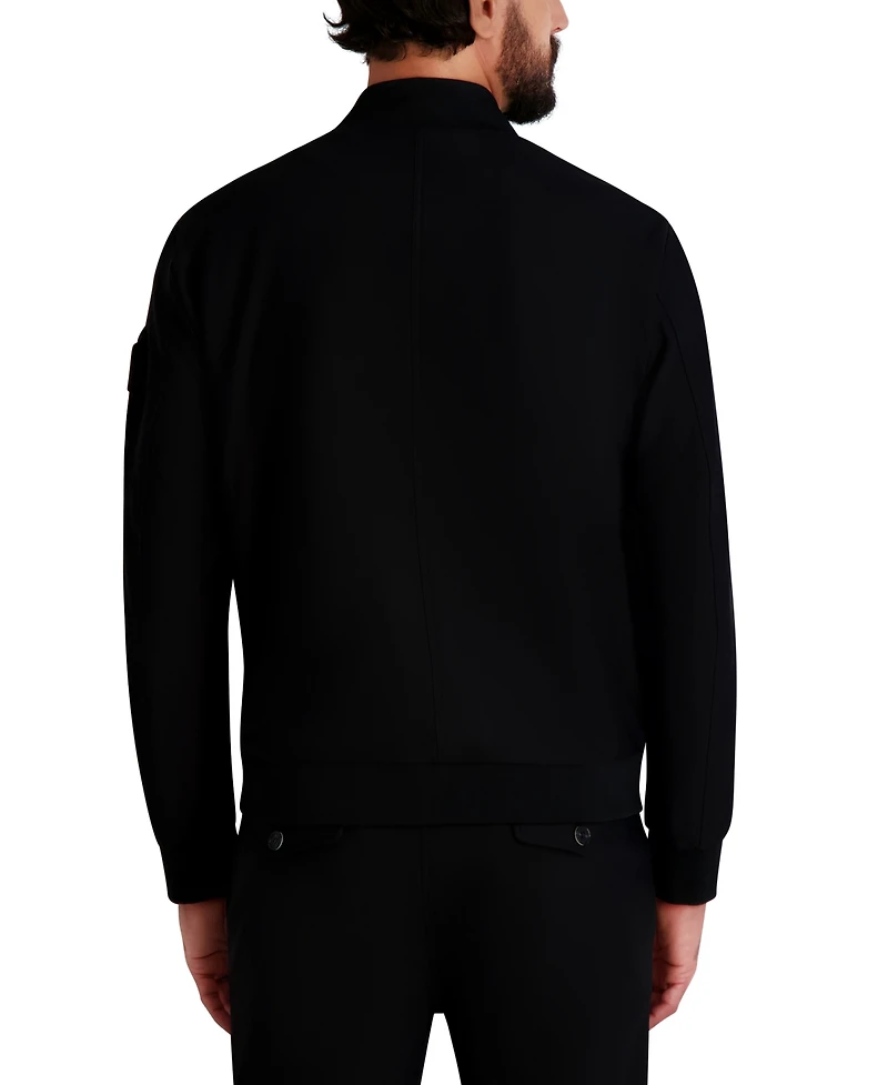 Karl Lagerfeld Paris Men's Zipper Bomber Jacket