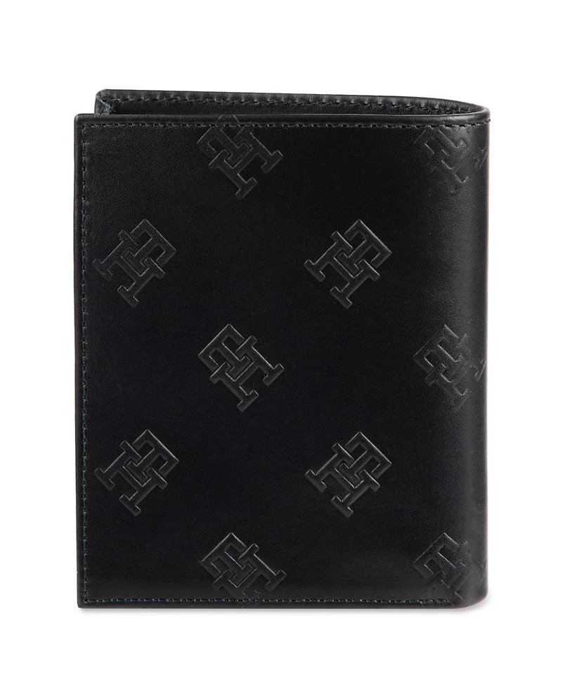 Tommy Hilfiger Men's Rfid Monogram Debossed Slimfold Wallet