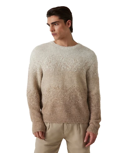 Guess Men's Long Sleeve Stripe Pattern Sweater