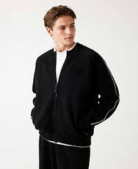 Guess Men's Yaki Zipped Bomber Style Collar Sweatshirt