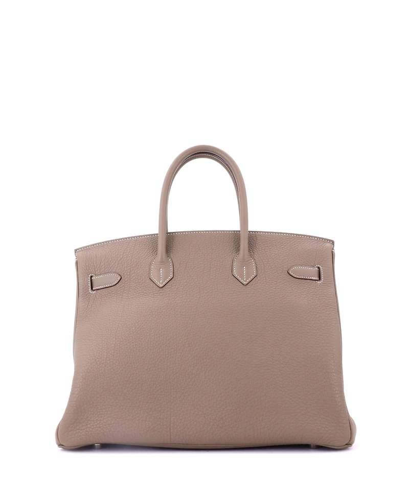 Pre-Owned HERMA‰S Birkin 35 Handbag Grey Togo with Palladium Hardware