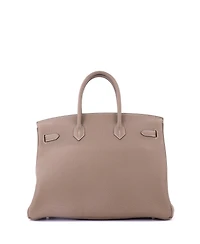 Pre-Owned HERMA‰S Birkin 35 Handbag Grey Togo with Palladium Hardware