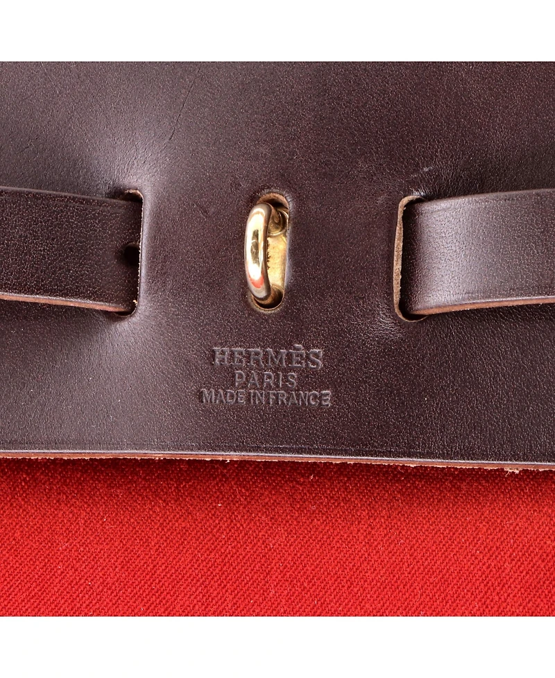 Pre-Owned Hermes Pm Herbag Toile and Leather