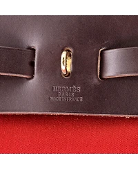 Pre-Owned Hermes Pm Herbag Toile and Leather