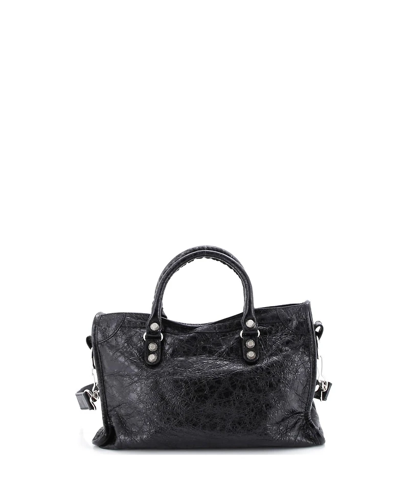 Pre-Owned Balenciaga Mini Logo Strap City Classic Studs Bag Leather