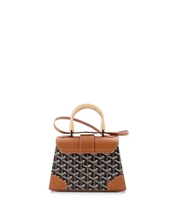 Pre-Owned Goyard Mini Structured Saigon Top Handle Bag Coated Canvas with Leather