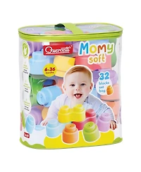 Quercetti Soft Stack Baby Bricks - 32 Pieces