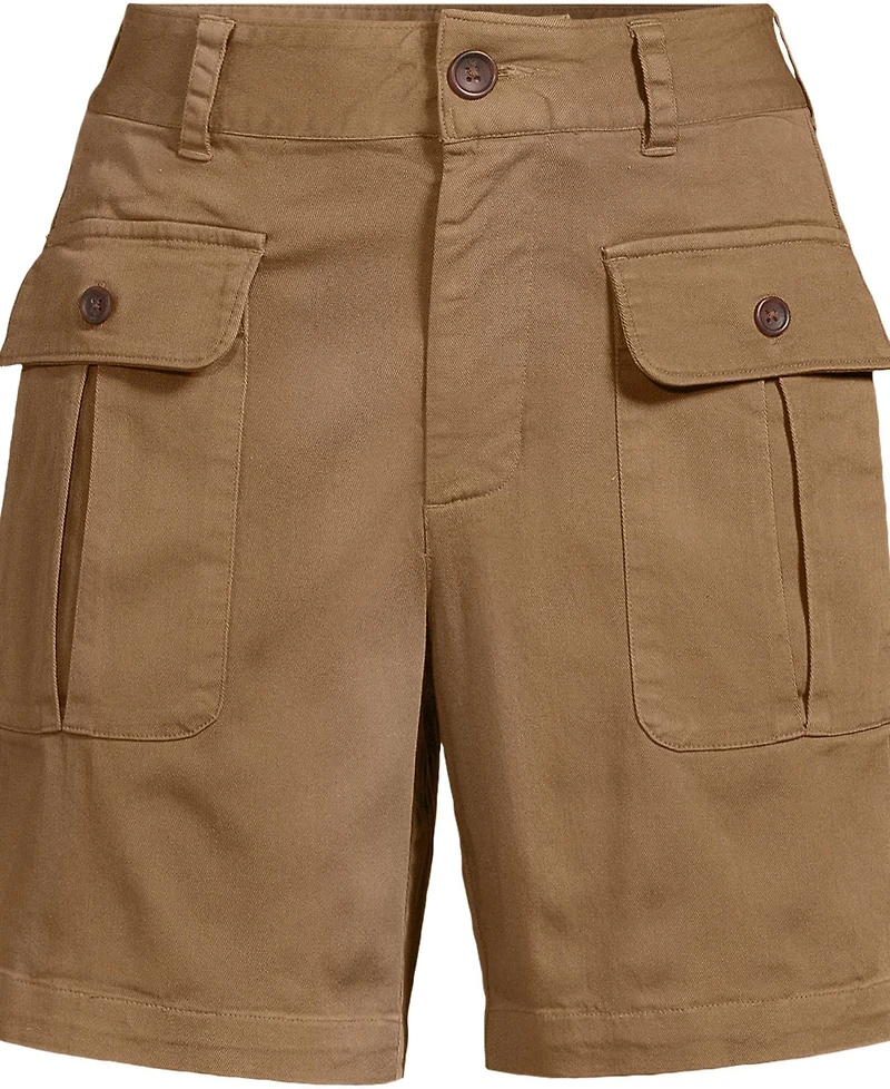 Lands' End Women's Cool Fade High Rise 7" Cargo Shorts