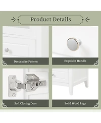 Casainc 20" Bathroom Vanity with Sink, Cabinet with Soft Closing Glass Door and One Drawer