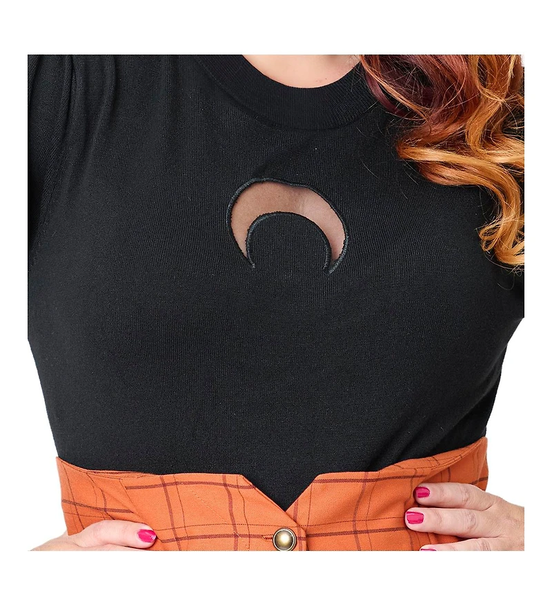 Smak Parlour Women's Moon Cutout Knit Sweater