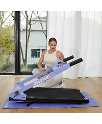 DeerRun Foldable Treadmill for Home: Features a 3.5 Hp motor, 5% incline, and 350 lbs capacity. Compact