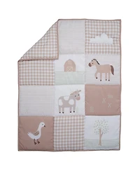 Bedtime Originals Baby Farmyard Friends 3-Piece Nursery Crib Bedding Set