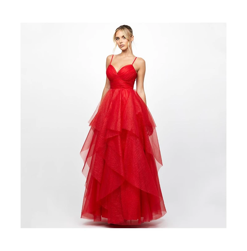 Bariano Women's Solenne Tiered Ball Gown