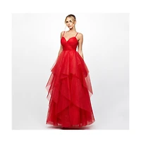 Bariano Women's Solenne Tiered Ball Gown